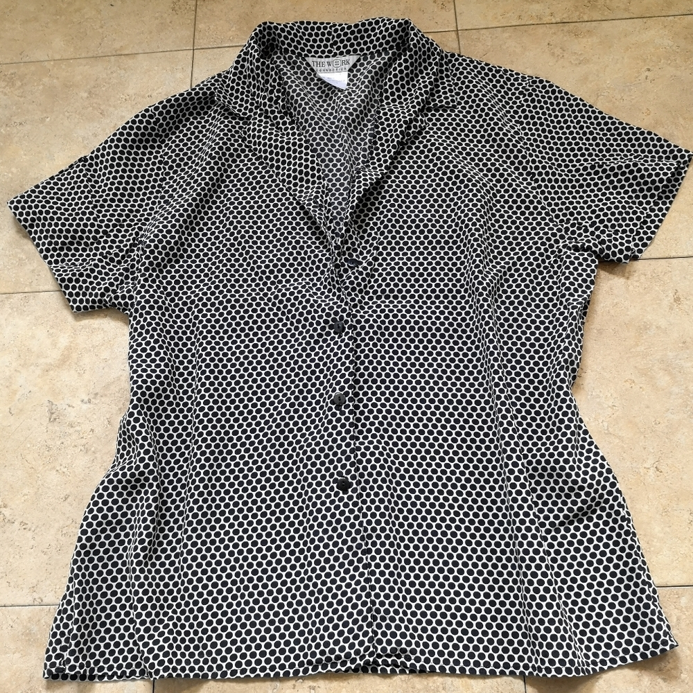 Silk Polka-dot Button Up Shirt